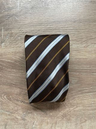 Massimo Dutti Corbata Vintage Tie Rayas Marrón