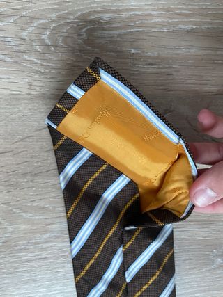 Massimo Dutti Corbata Vintage Tie Rayas Marrón