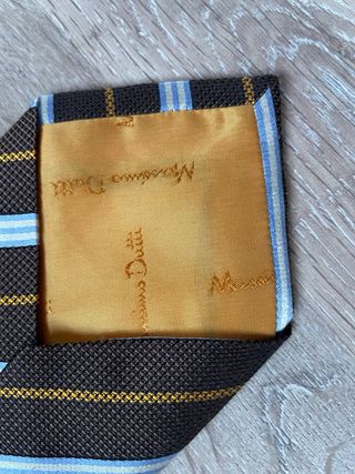 Massimo Dutti Corbata Vintage Tie Rayas Marrón