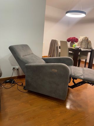 Sillón relax gris con motor