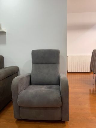 Sillón relax gris con motor