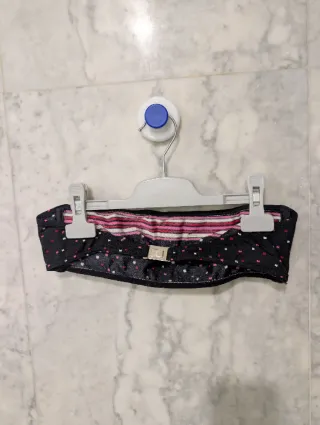 Bikini negro con estampado de lazos