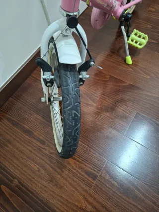 Bicicleta infantil 16 rosa con asiento