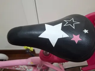 Bicicleta infantil 16 rosa con asiento