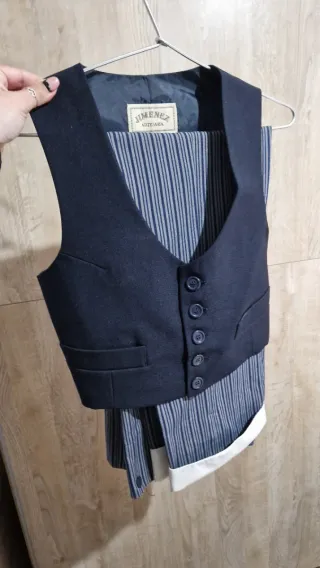 Pantalón y chaleco flamenco rayas