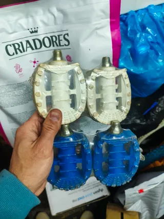 Pedales Bici Nuevos notario juego en azul