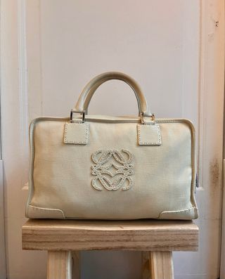 Bolso Loewe Piel Beige Vintage Anagrama Candado