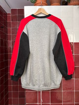 Jersey New Balance 90s Y2K Gris y Rojo Talla L