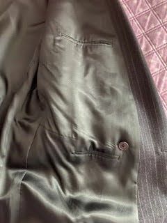 Traje Emidio Tucci Lana Raya Gris Talla XXXL
