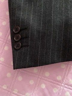 Traje Emidio Tucci Lana Raya Gris Talla XXXL