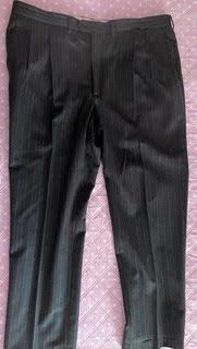 Traje Emidio Tucci Lana Raya Gris Talla XXXL