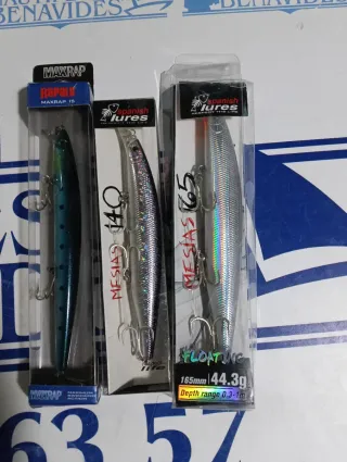 Lote 3 señuelos pesca Rapala, Spanish Lures