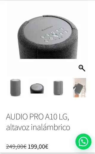 Audio Pro A10 altavoz inalámbrico gris