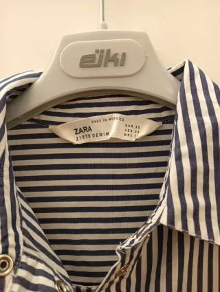 Camicione Zara Righe Blu/Bianco Taglia XS