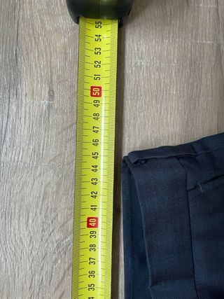Pantalón Vintage Traje Hombre Talla 52 Negro Slim