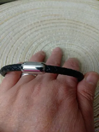 Bracciale in pelle intrecciata da uomo