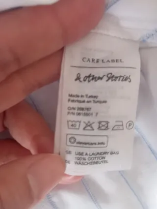 Vestido rayas azul y blanco Other Stories