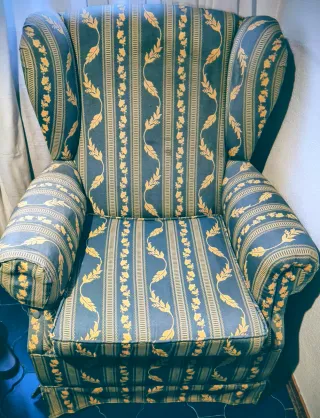 Juego 2 sillones orejeros tela