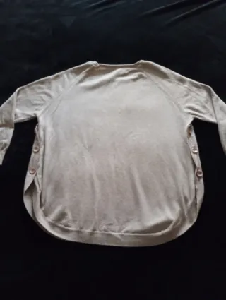 Jersey beige con bolsillos