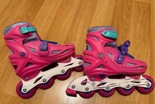 Patines en línea rosas para niña 32-35
