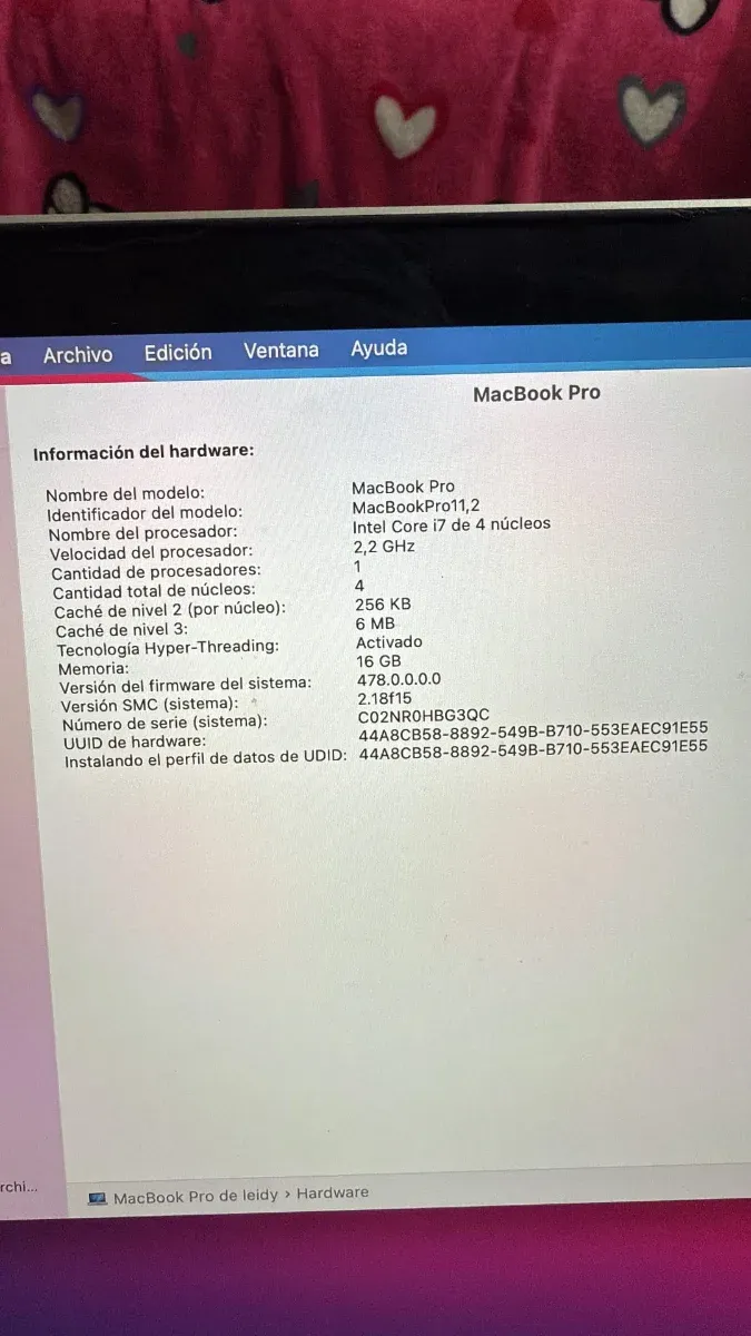 Apple MacBook Pro 11,2 macOS Big Sur 11.7.10, 2014 afbeelding 7