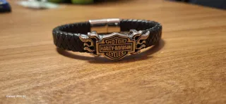 Bracciale Harley Davidson Pelle Nera