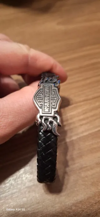 Bracciale Harley Davidson Pelle Nera