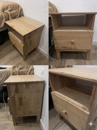 Mesita de noche de madera