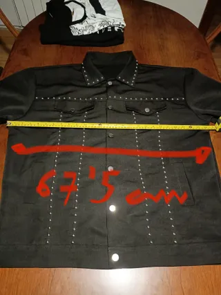 Chaqueta Claveteada Negra Talla XXXL