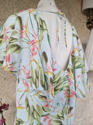 Vestido corto estampado floral