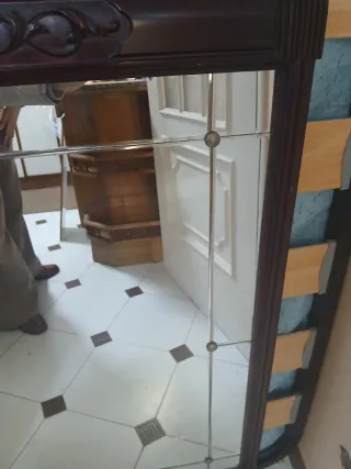 Espejo vintage madera y cristal