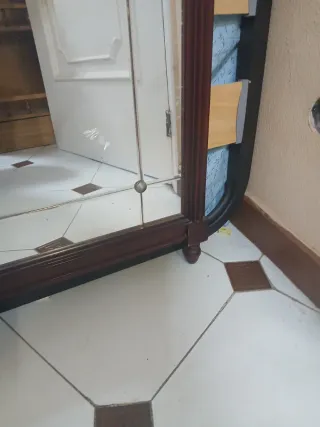 Espejo vintage madera y cristal