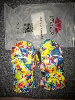 Manoplas esquí niño Vbiger multicolor talla 8 años