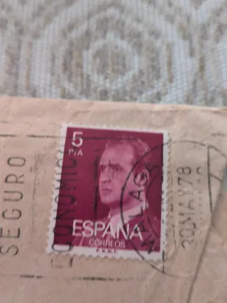 Sello 5 Pesetas Rey Juan Carlos I