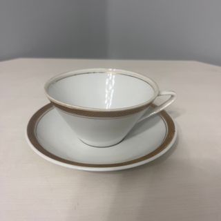 Juego Café Porcelana Santa Clara Vintage Dorado