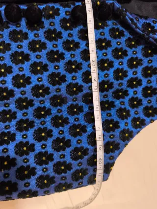 Chaleco fallero azul y negro talla 8-9 años