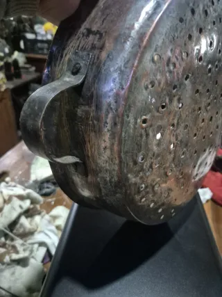 Asa castañas antiguo cobre