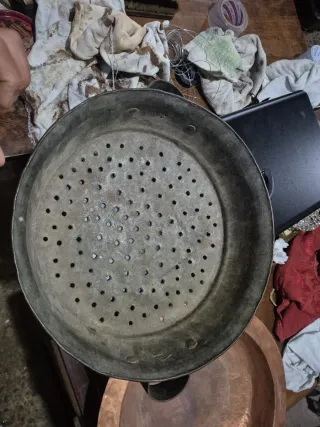 Asa castañas antiguo cobre