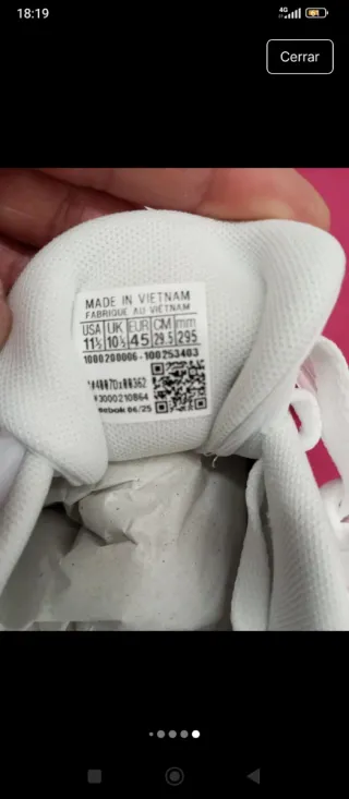 Zapatillas Reebok Hombre Blancas y Azules