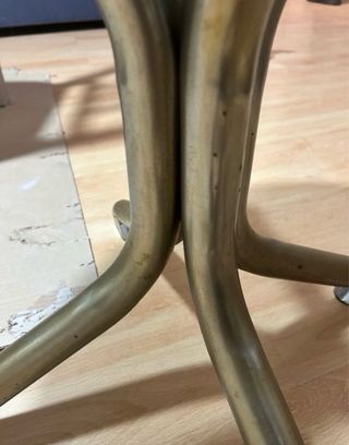 Mesa redonda cristal y metal