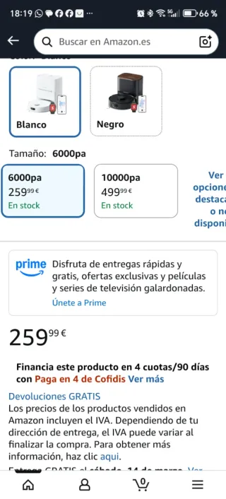 Robot Aspirador SwitchBot K11+ Blanco