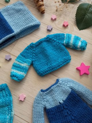 Set especial 2 conjuntos "Pack gato azul" - Blythe