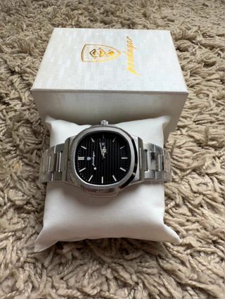 Reloj Acero Inoxidable Esfera Negra