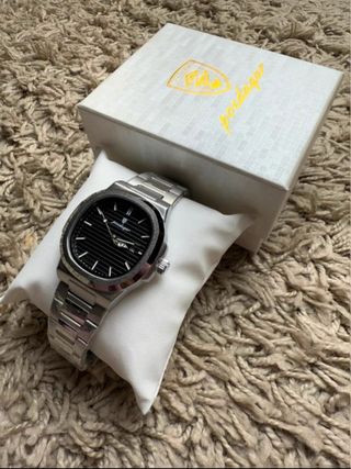 Reloj Acero Inoxidable Esfera Negra