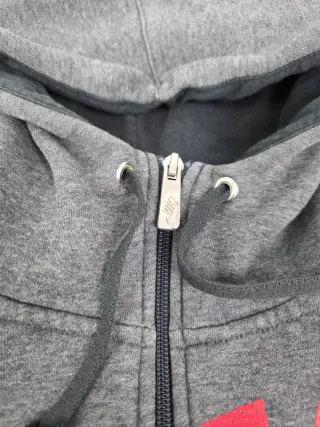 Sudadera Nike Gris Logo Grande Capucha XL