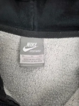 Sudadera Nike Gris Logo Grande Capucha XL