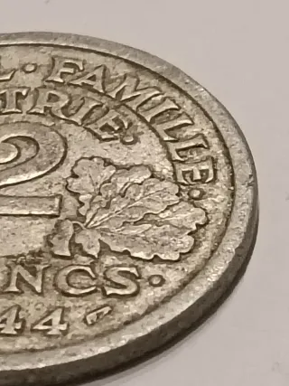 Moneda Francia Vichy 2 Guerra Mundial