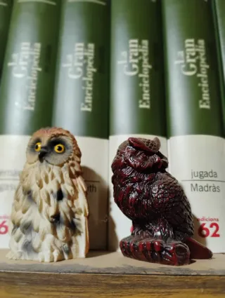 Colección 2 búhos cerámica