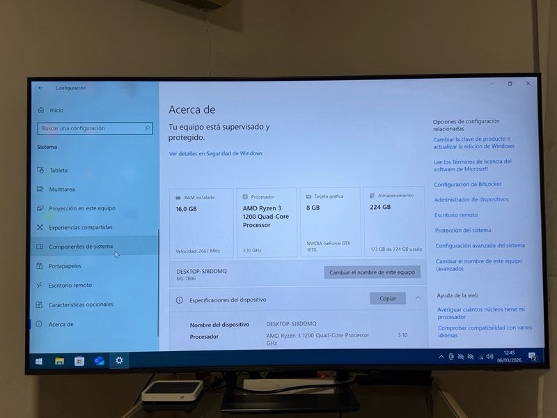 PC Escritorio NVIDIA GTX 1070 16GB RAM afbeelding 2