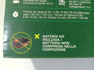 Cargador Parkside 20V Rápido de 4,5A